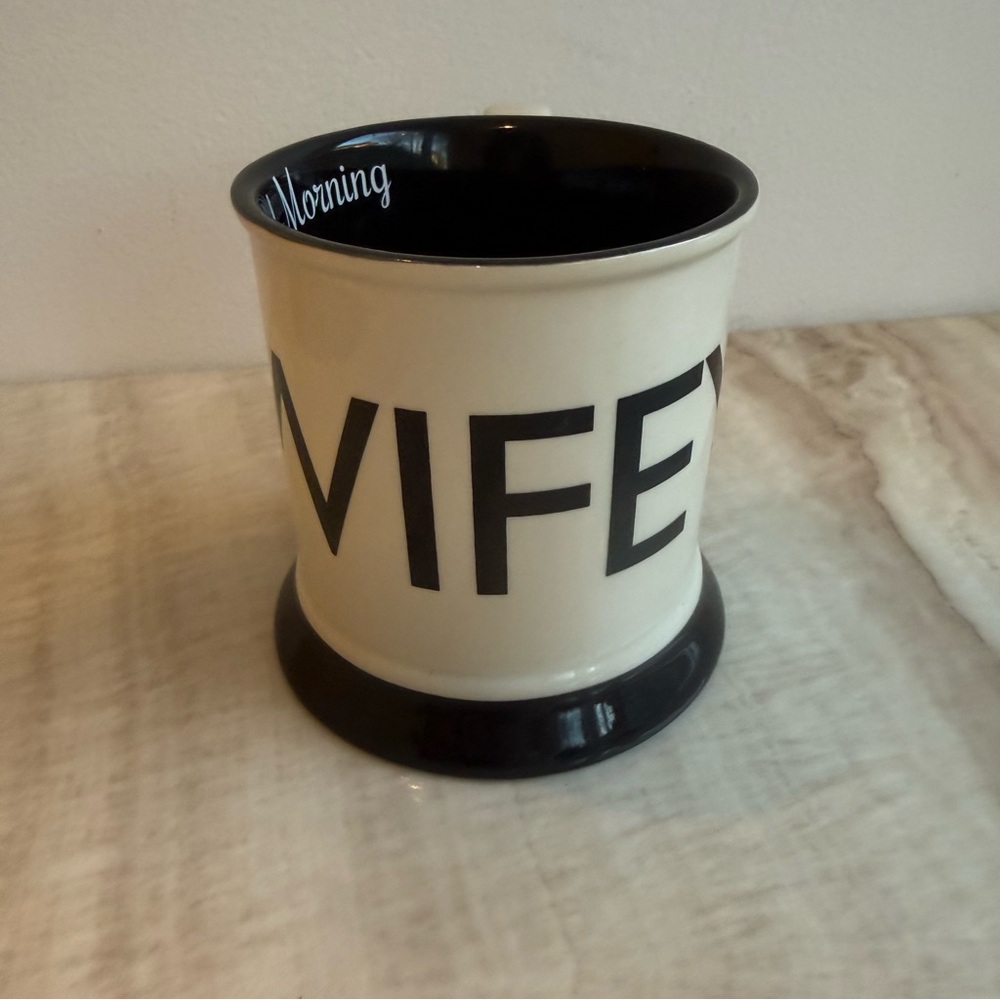 Creative Co-Op Cream and Black Wifey Mug